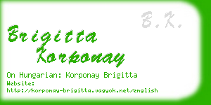 brigitta korponay business card